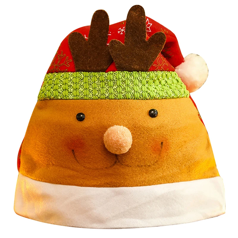 

Рождественские украшения, рождественские шапки, милые Мультяшные шапки Санта, детские, взрослые шапки для рождественской вечеринки, реквизит