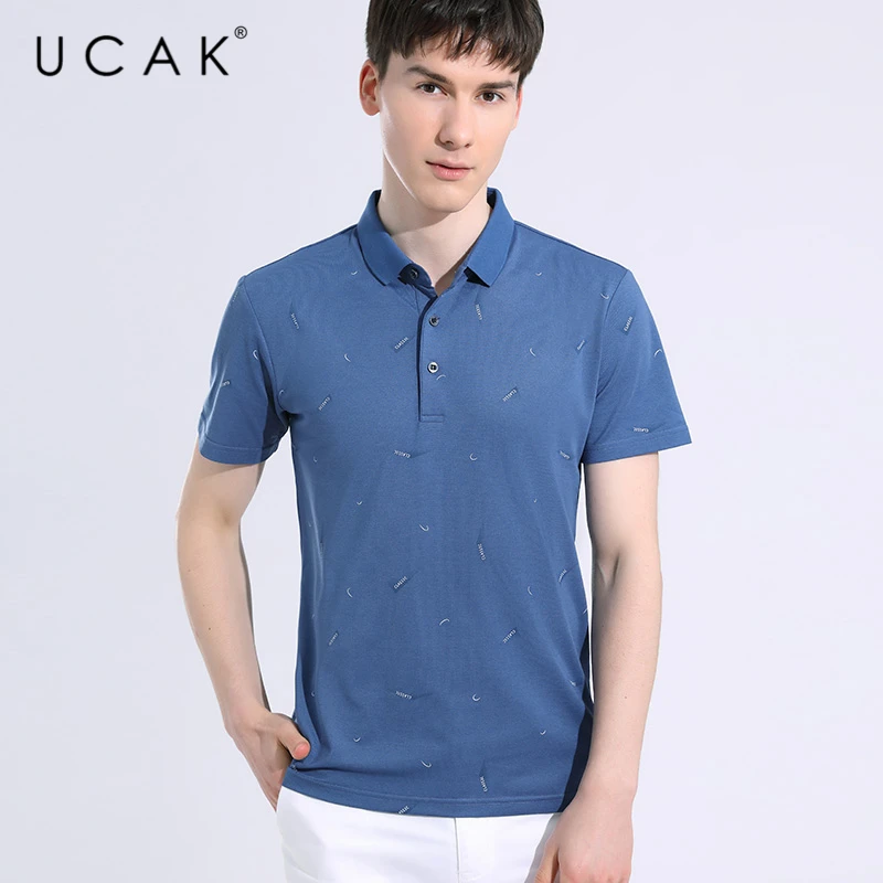 

UCAK брендовые классические солнцезащитные очки, отложным воротником и короткими рукавами, блузы с шелк-поло рубашки для мальчиков новая лет...