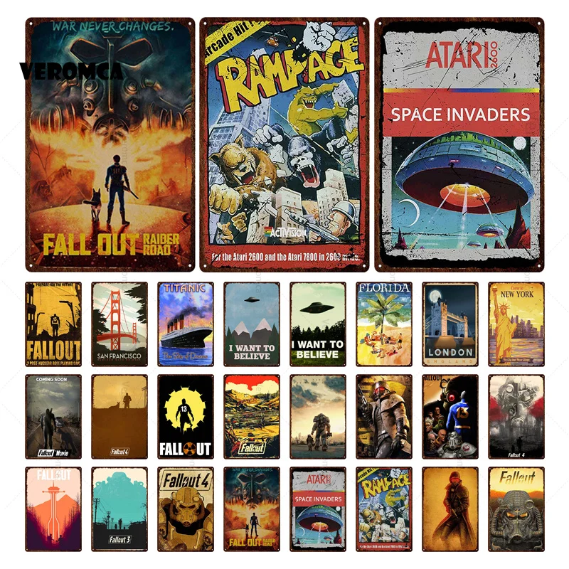 

Аниме городские металлические пластины табличка знаки Знаки знаки настенные Стикеры для геймеров жестяная идентификация мужская пещера в...