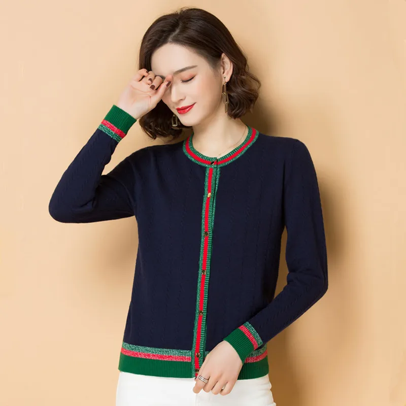 2020 New Spring Cashmere Cardigan Short Women's Sweater Elegant Ladies Korean Knitted Red Coat Loose Casual Jacket Women |