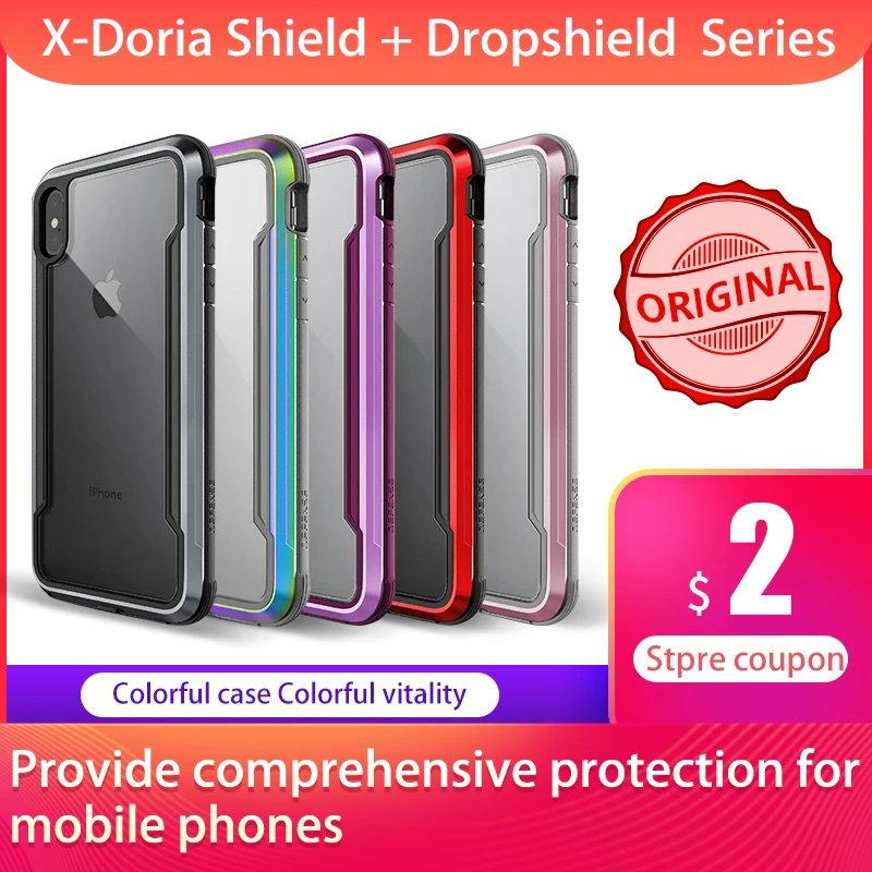 Защитный чехол X Doria для iPhone XR XS Max защитный Алюминиевый Чехол в стиле
