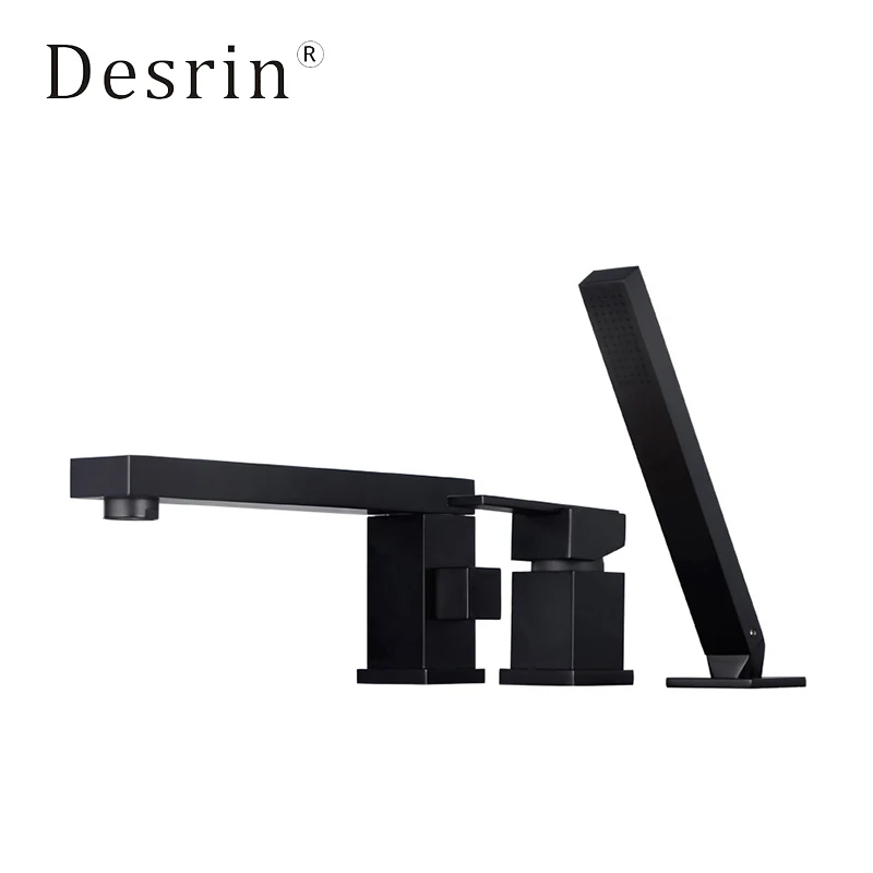 Латунный раздельный смеситель для ванной комнаты с расширенным ванны изливом