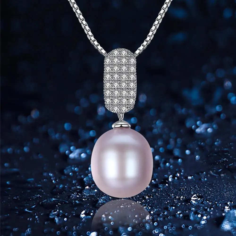 Женское жемчужное ожерелье из натурального пресноводного жемчуга с кулоном