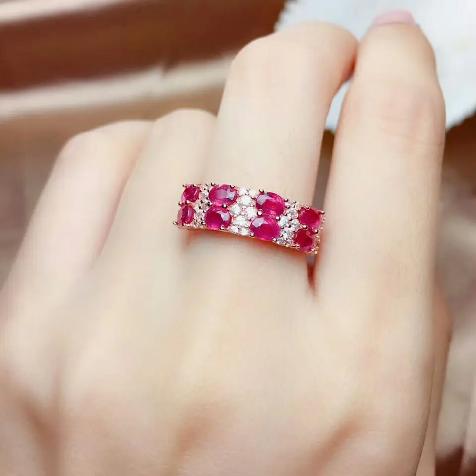

Женское кольцо с драгоценными камнями MeiBaPJ, изящное свадебное Ювелирное Украшение из настоящего серебра 925 пробы