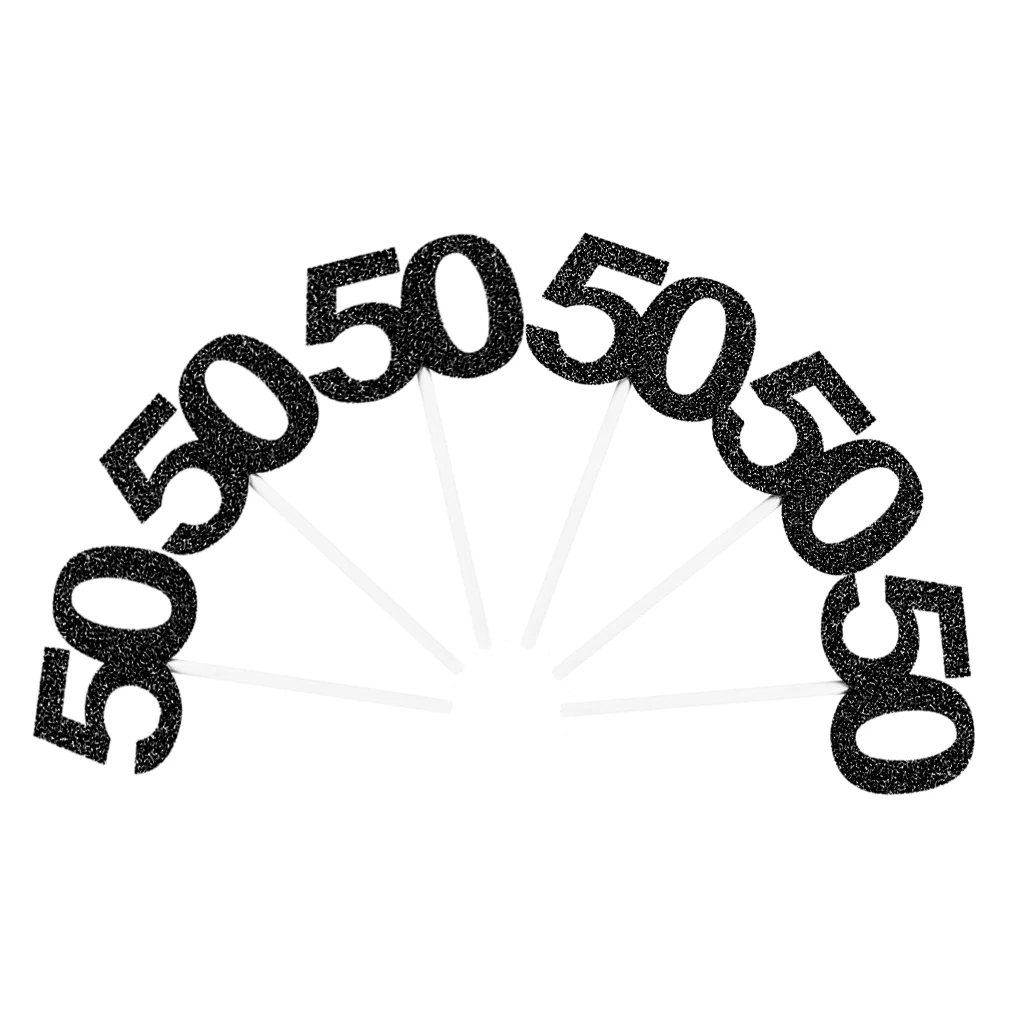 12 шт. номер 30 40 50 60 для капкейка-30th 40th 50th 60th празднование Дня Рождения вечерние поставки торт фигурки жениха и невесты; дропшиппинг