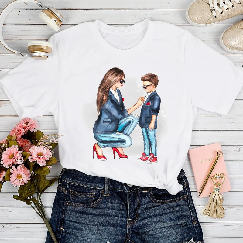 

T-shirts Women Printing Girl 2021 Spring Summer Mom Mother Mama Love Tshirt Top Lady Graphic Female Print Clothes Tee T-Shirt