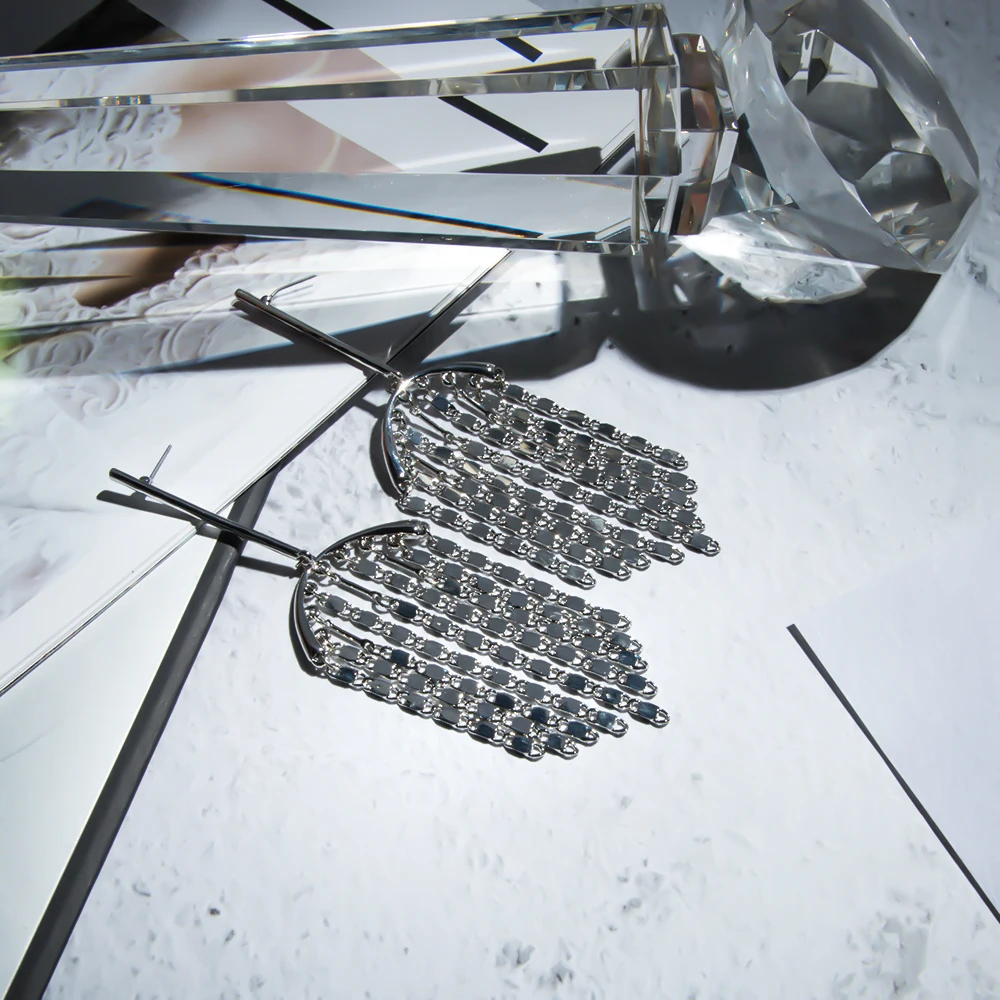 Женские серьги длинная цепочка в стиле бохо массивное ювелирное изделие 2021 |