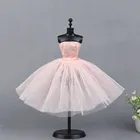 Розовое балетное платье для куклы Барби, цельное вечернее платье, Одежда для кукол Барби 16, аксессуары для кукольного домика