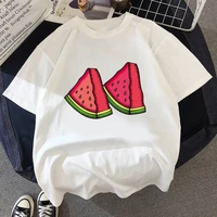 90s girls watermelon print t shirt women summer kawaii tee shirt short sleeve casual korean fashion top tee female clothing