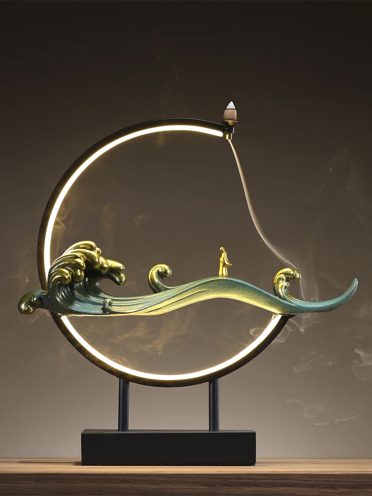 Креативный обратного потока горелка для благовоний керамический дымчатый