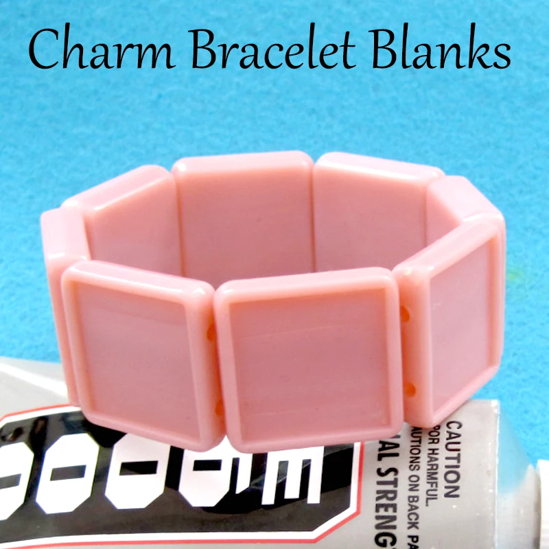 50 шт. 20 мм квадратный пустые браслеты эластичный ободок браслет установка (в