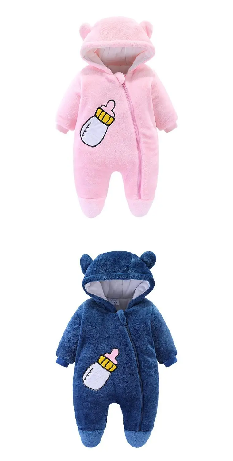 

Winter Baby Overalls For Baby Girls Costume Autumn Newborn Clothes Thick Wool Rompers For Baby Boys Warm Jumpsuit Infant Clothes