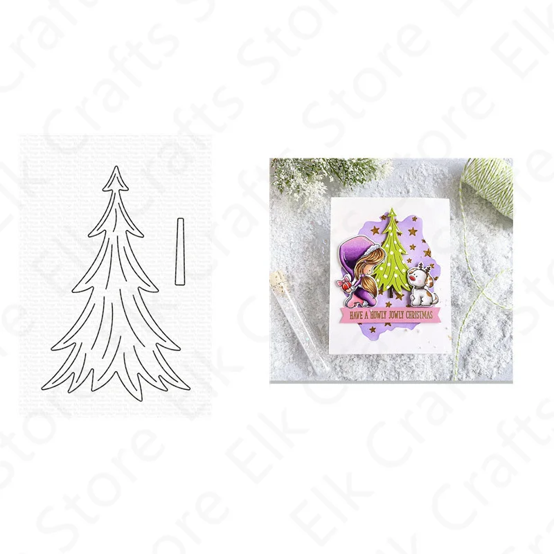 

New Christmas Tree Metal Cutting Dies Stencils For Decoration DIY Craft Making Paper Greeting Card Scrapbooking No Clear Stamps