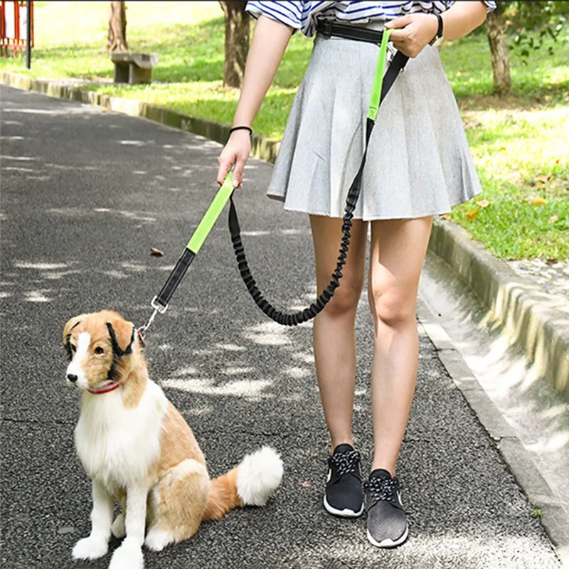 Собачий поводок руки свободные для бега эластичный свободно держать ошейник