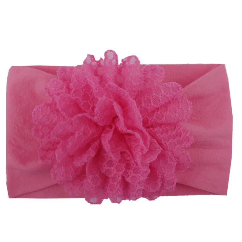 

2020 New children's hairband source children's nylon hairband baby mesh flower elastic headband baby headband 13 colors