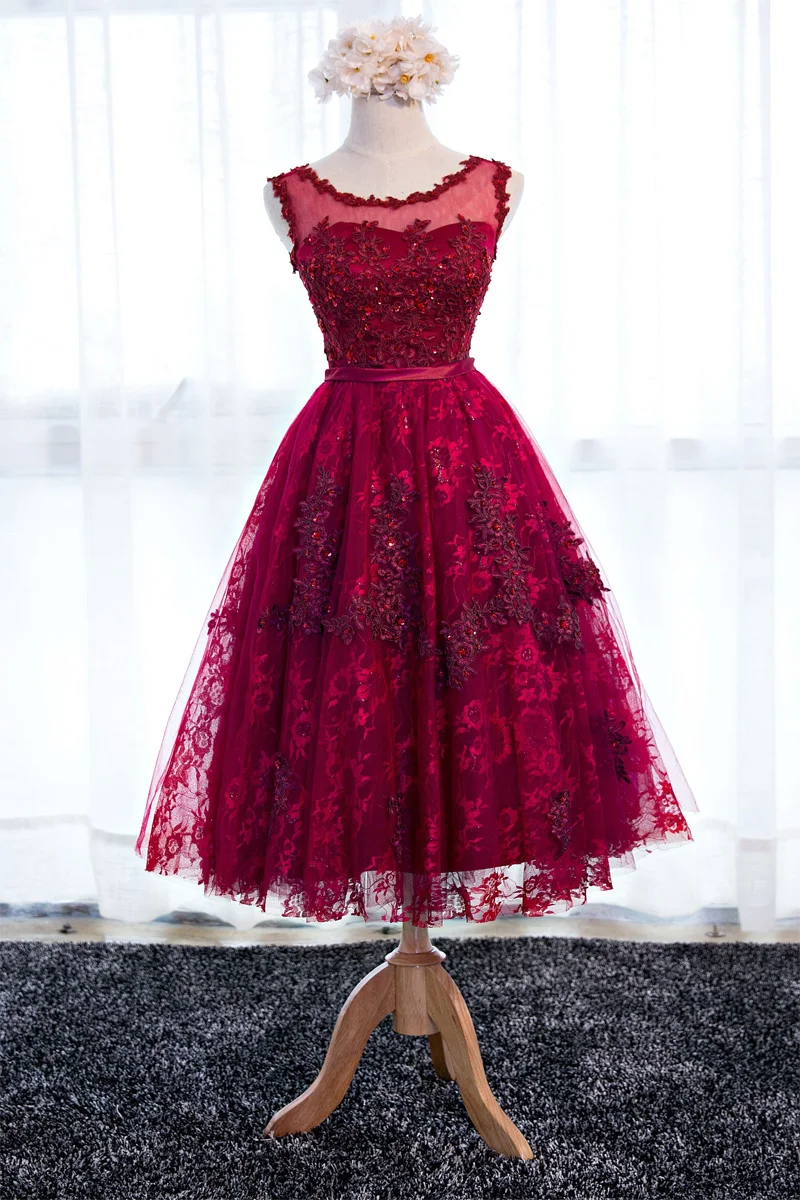 Новый SSYFashion красное кружевное платье с цветами и бусинами без рукавов длинное