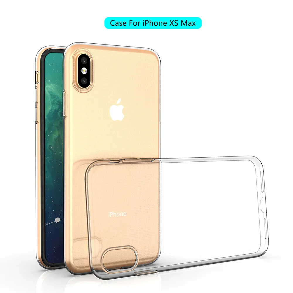Чехол для iphone XS Max прозрачный мягкий ударопрочный чехол из ТПУ с защитой от