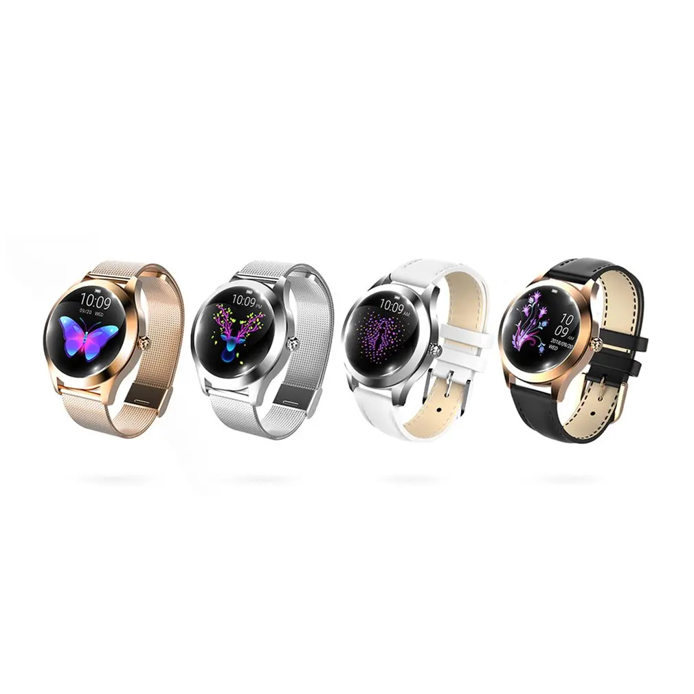 

IP68 Waterproof Smart Watch Women Lovely Bracelet Heart Rate Monitor Sleep Monitoring Smartwatch Connect IOS Android KW10 band