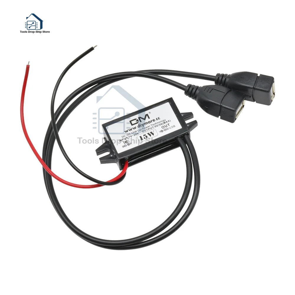 Автомобильное зарядное устройство USB UN3F понижающий преобразователь постоянного