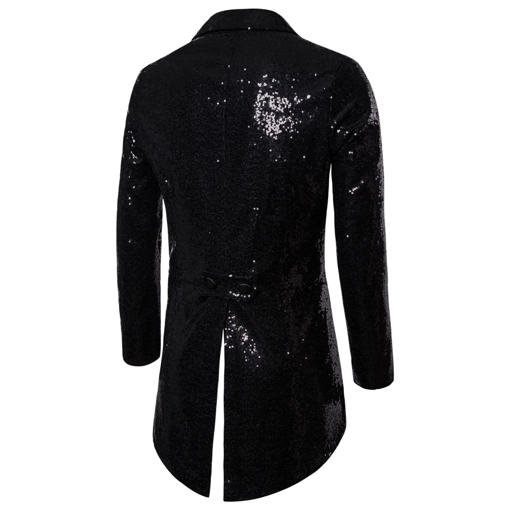 

Shiny Gold Sequin Glitter Embellished Blazer Jacket Men Nightclub Prom Suit Blazer Costume Homme Singers Stage Clothes