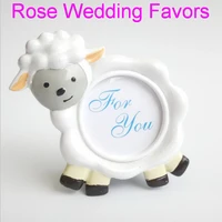 10pcslotfree shipppingcute baby sheep picture framecard holder baby party favors giveaway birthday party souvenir