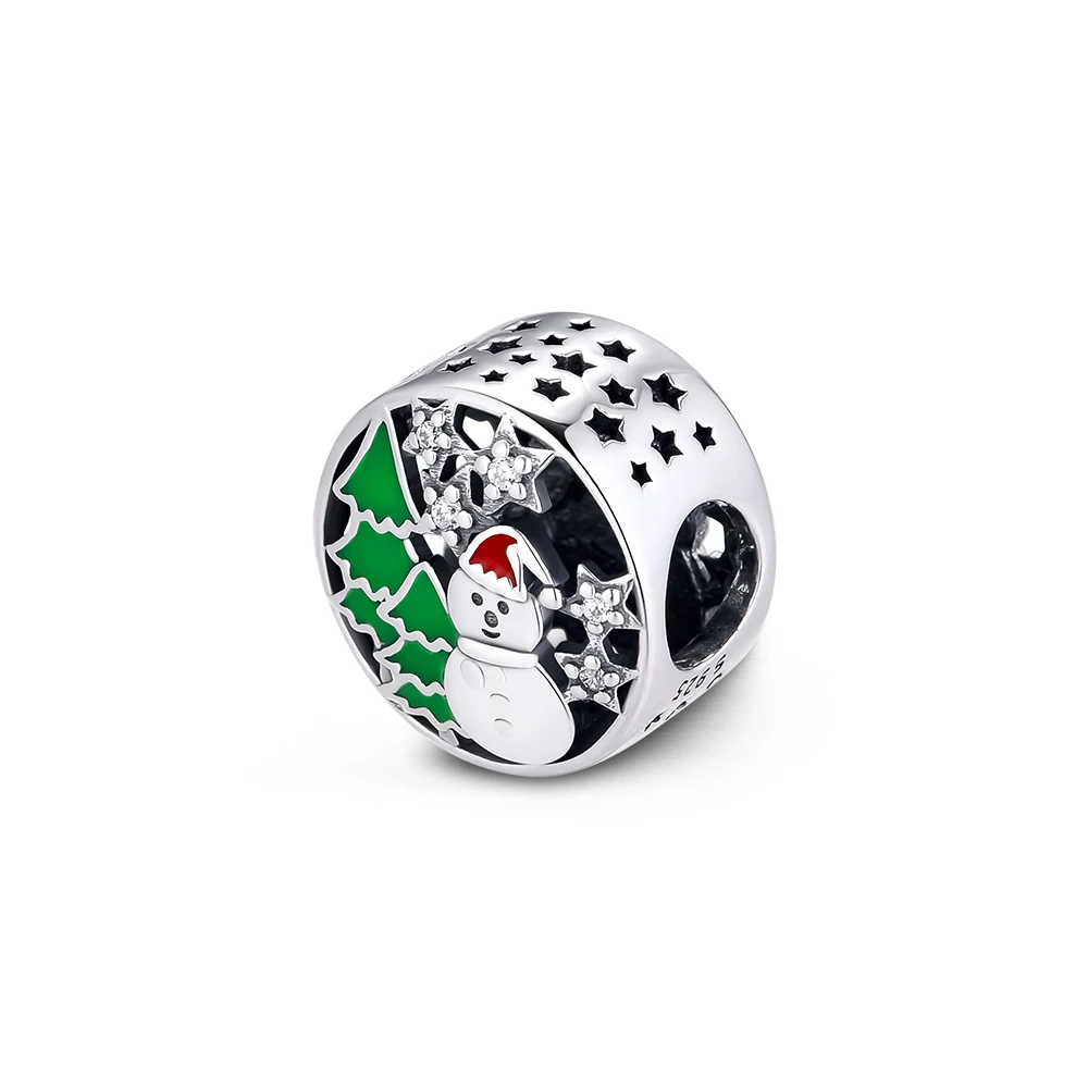 CKK Fit Pandora браслет ожерелье из стерлингового серебра 925 пробы снеговик
