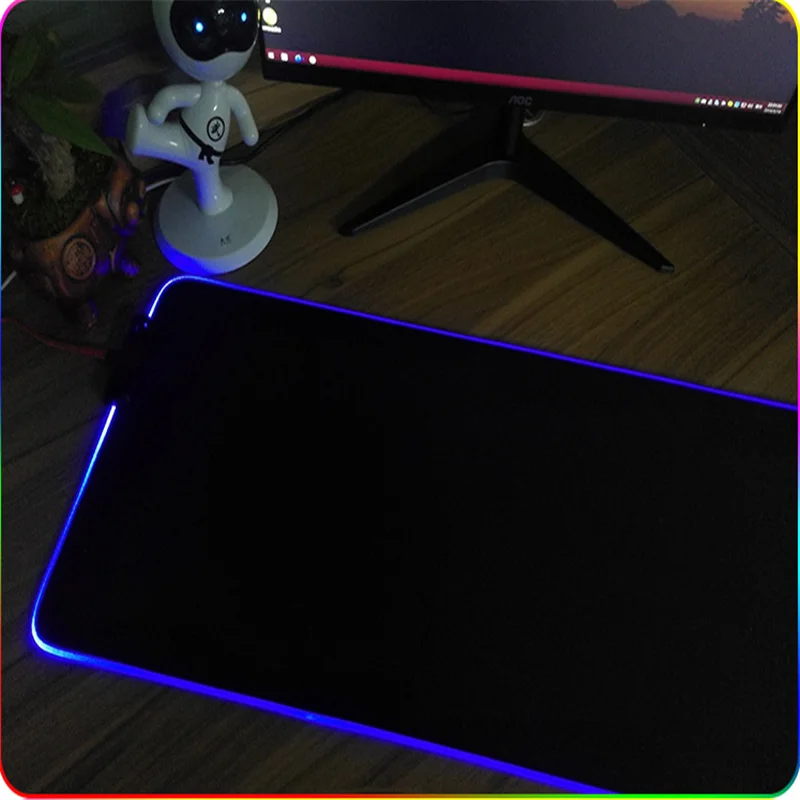 

Игровой коврик для мыши со светодиодсветильник, супер мягкий большой нескользящий коврик для клавиатуры с RGB, на резиновой основе, Настольн...