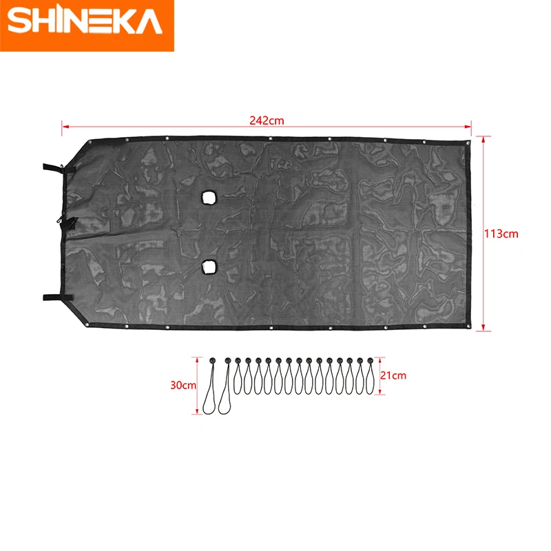 SHINEKA сеть для крыши Jeep JK Солнцезащитная сетка анти с защитой от УФ-лучей Крышка