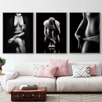fashion sexy nude black and white women canvas painting wall art poster prints wall art pictures for living room home decor