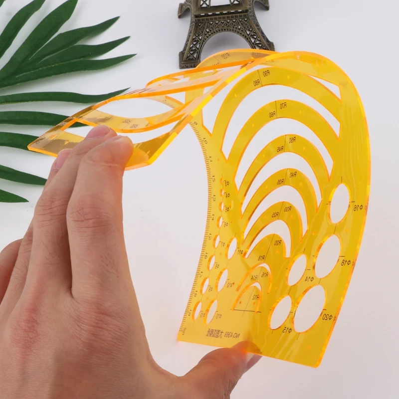 

K Resin Drawing Ruler Template Measuring Tool Stencil Student School Stationery