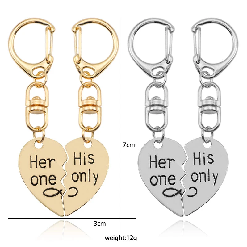 

DIY Women's Keychain Girl Girl Heart-shaped Puzzle Pendant Accessories Keychain Charm Couple Jewelry Gift Direct Sales Hot