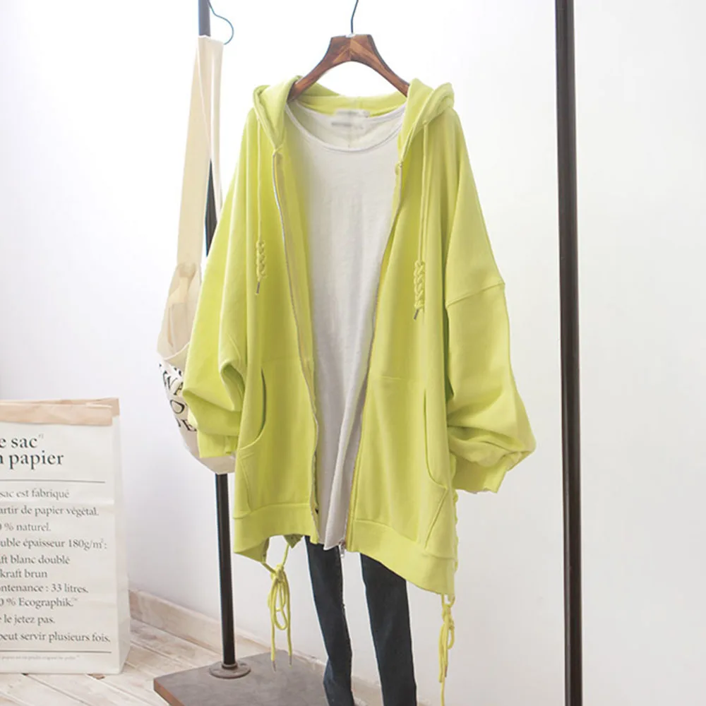 Толстовки для женщин 2020 кардиган сплошной цвет новая Толстовка Весна Осень Мода