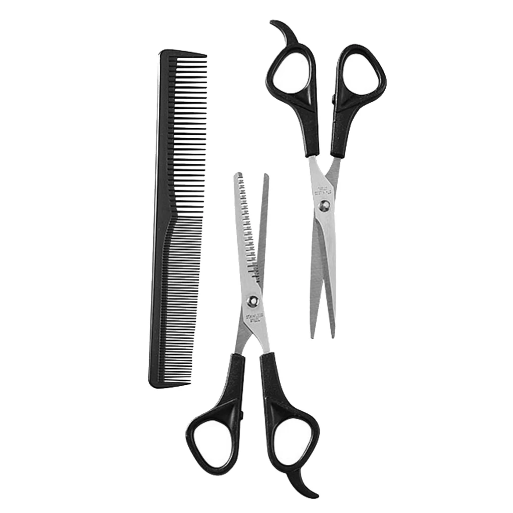 6.5" Pro Hairdressing Hair Cutting Scissors Barber Salon w/ Comb Black
