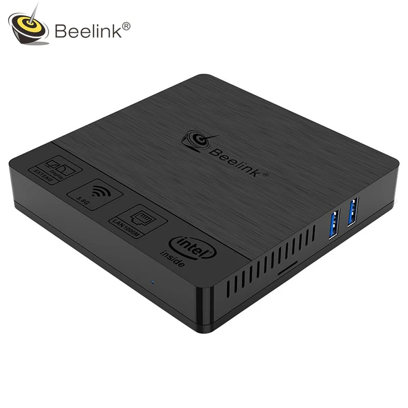 Мини-ПК Beelink bt4 intel atom x5-Z8500 4 k lpddr3 4g/64g 2,4g/5g duplo wifi 1000 m lan hdmi+ vga usb3.0