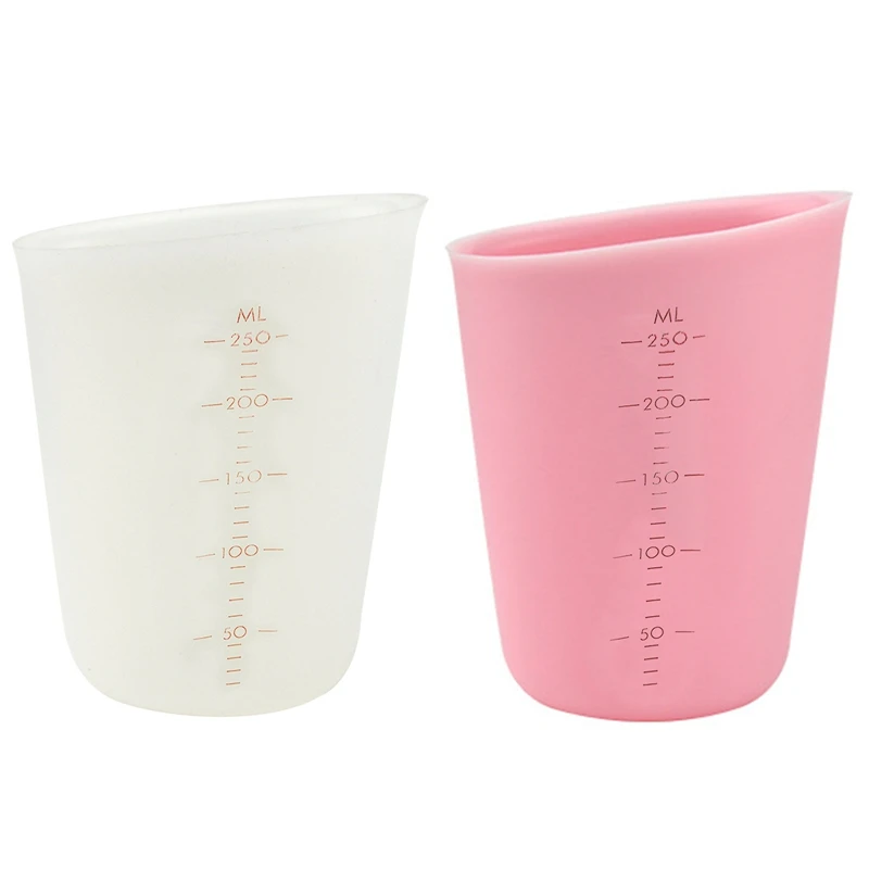 

Visual Double-scale Kitchen Measuring Tools Cooking Accessories Double-scale 250ML Food Grade Silicone Measuring Cup