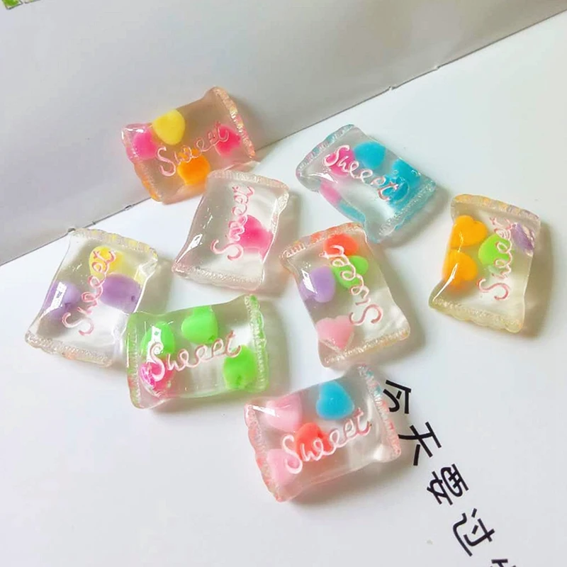 20 шт сладкой Конфета из смолы Flatback миниатюрный Желейный кабошон скрапбукинга Diy