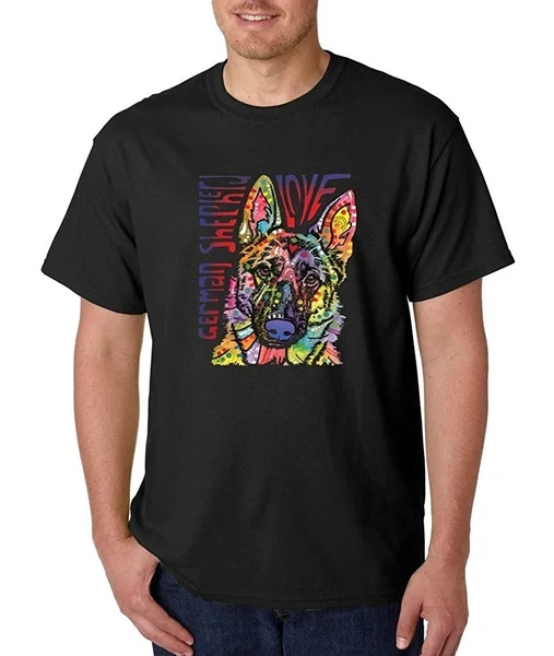 

Men's German Shepherd Love T-Shirt Don T Shop Adopt Shirts Plus Size Men's T-shirt Ideal Christmas Gift