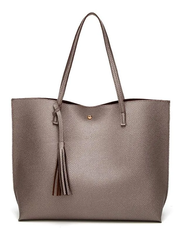 35 # Простые Модные женские сумки кожаная одноцветная подвеска с кисточкой