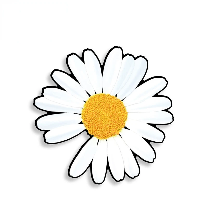 

Daisy Flower Waterproof PVC Cute Anime Car Sticker Decal Decor Motorcycle Off-road Laptop Trunk Guitar 10cm*10cm