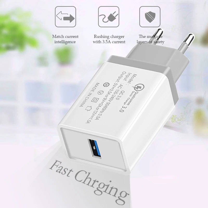 Универсальный мобильный телефон быстрое зарядное устройство QC3.0 QC2.0 Быстрая