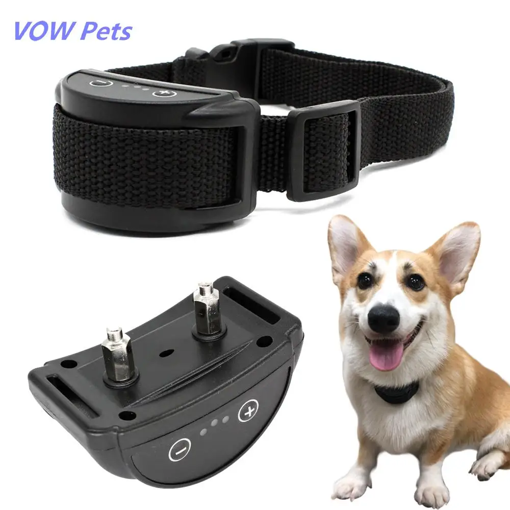 

VOW Pets 2021 новый модный ошейник для дрессировки собак, нейлоновый регулируемый амортизатор против лая, зарядка через USB, дрессировка собак общ...