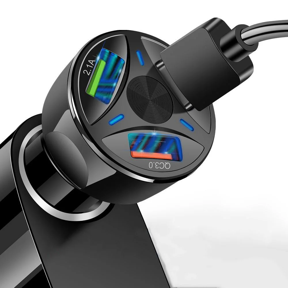 Crouch 3 USB быстрая зарядка QC 3,0 USB Автомобильное зарядное устройство для iPhone X 7 8 Plus samsung S10 Xiaomi автомобильное зарядное устройство для мобильного телефона быстрое зарядное устройство
