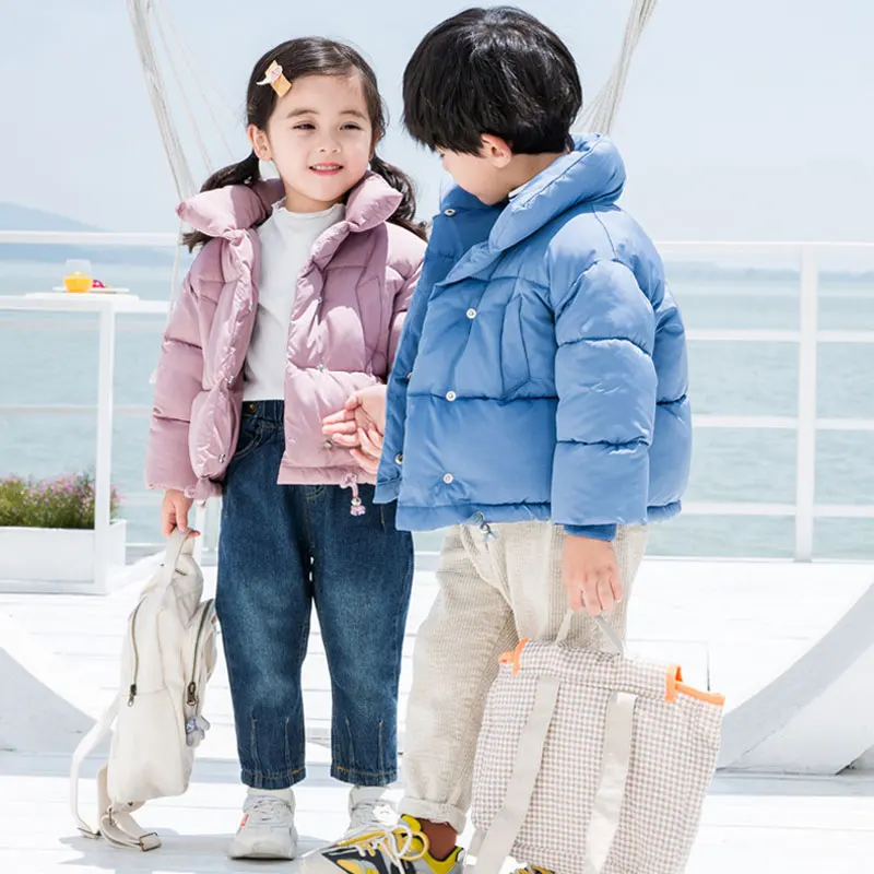 2019 г. Осенняя плотная пуховая детская парка куртки зимние зимнее пальто для