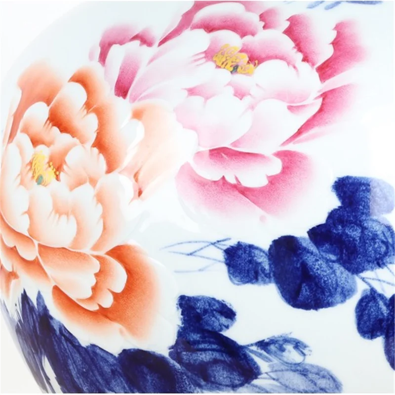 Chinese Classic Porcelain Flowers Table Lamp Bed Room Foyer Elegant Peony Ceramic Desk Reading Light 190168 | Лампы и освещение