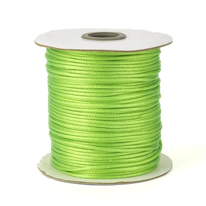 LawnGreen 0,5/1/1,5/2/3 мм окружающую среду корейский вощеный ожерелье из полиэстера браслет шнур для бисероплетения, самодельные Украшения, Аксессуары для изготовления - Цвет: LawnGreen