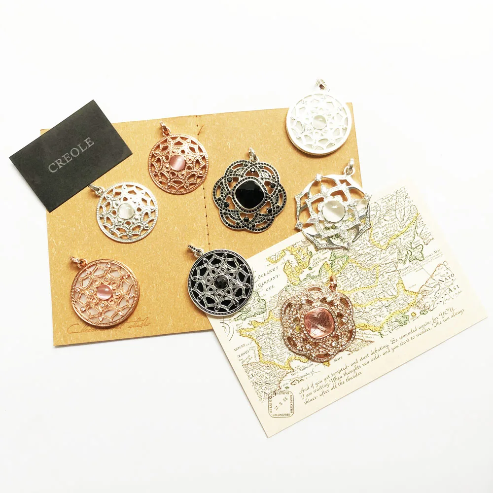 Кулон с цветами розы лотоса летнее украшение из серебра 2019 пробы подарок для