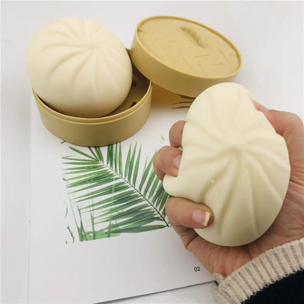 

Steamer Of Steamed Stuffed Bun Fidget Sensory Toy Autism Special Needs Stress Reliever Stress Soft Squeeze Toy