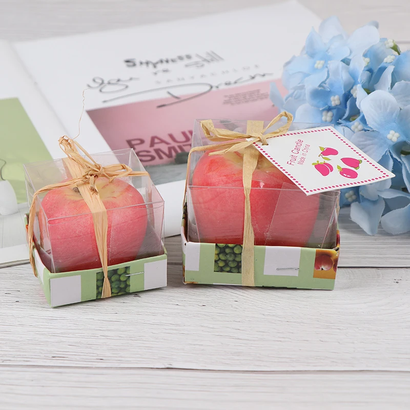 Fruit Candles Christmas Simulation Artificial Apple Shape Eve Wedding Party Decoartion Supplies Creative Gift | Дом и сад