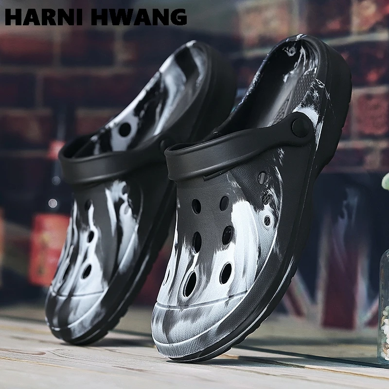 Мужские камуфляжные шлепанцы мягкая подошва Нескользящие дышащие для пляжа