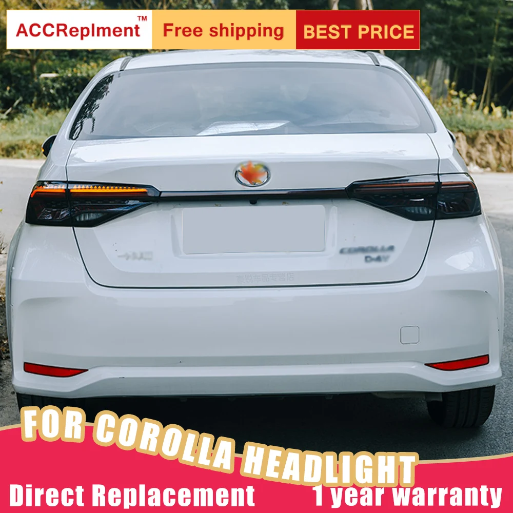 

New LED Taillights Assembly For Toyota Corolla 2019-2021 LED Rear Lamp Brake Reverse Light Rear Back Up Lamp DRL Car Tail lights